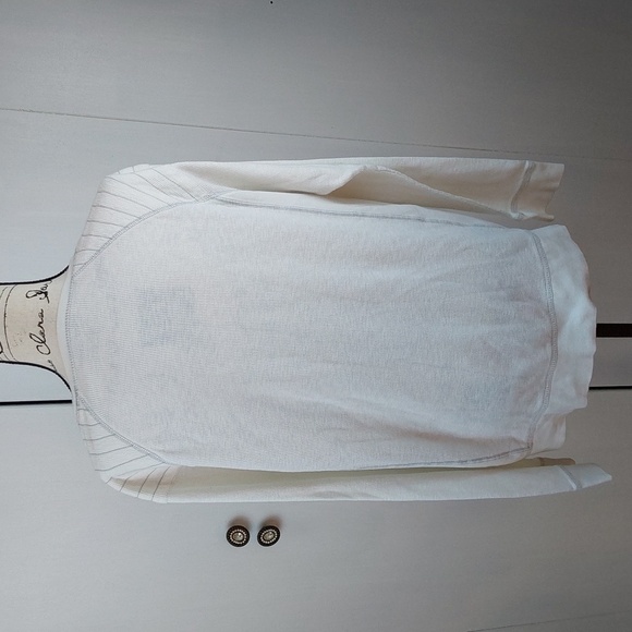 Inc- Mens Light Sweatshirt White w/Gray piping Soft Button Pocket Sz.XL - Picture 5 of 6